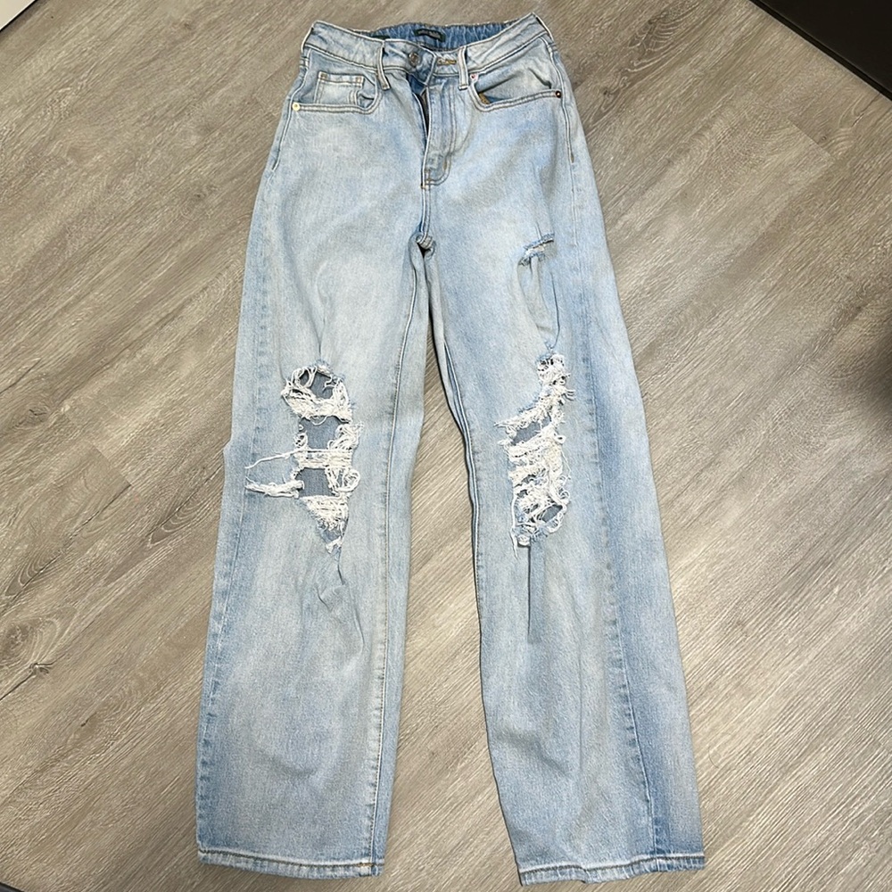 Wild fable light denim baggy jeans with ripped details